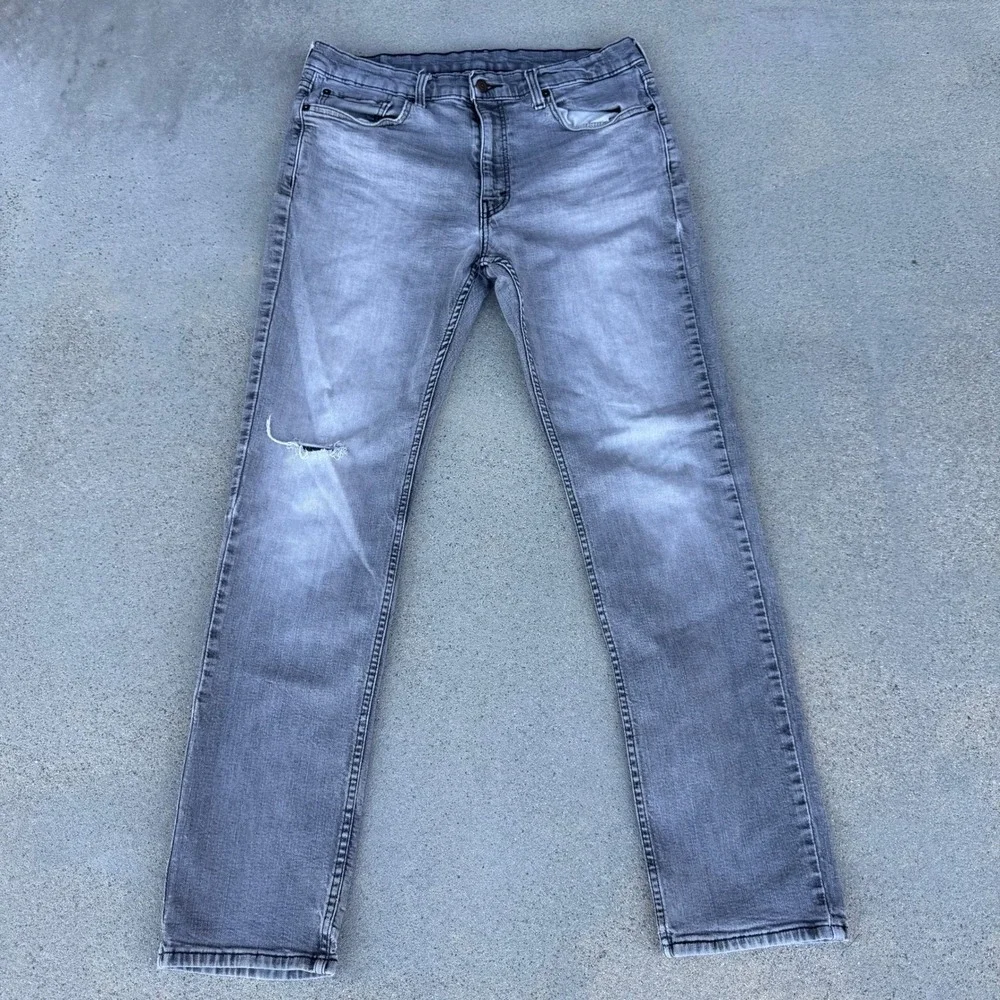 Levi's 514 36x34 Straight‎ Fit Jeans Men's Grey